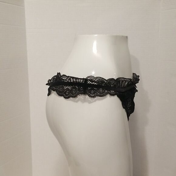 NWT VICTORIA SECRET VINTAGE PANTIES XLARGE BLACK LACE - Picture 4 of 10